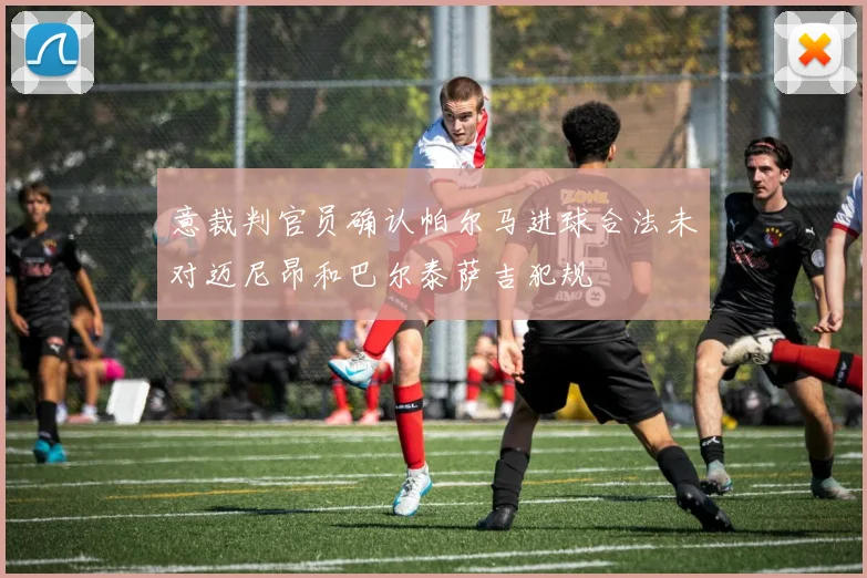 意裁判官员确认帕尔马进球合法未对迈尼昂和巴尔泰萨吉犯规